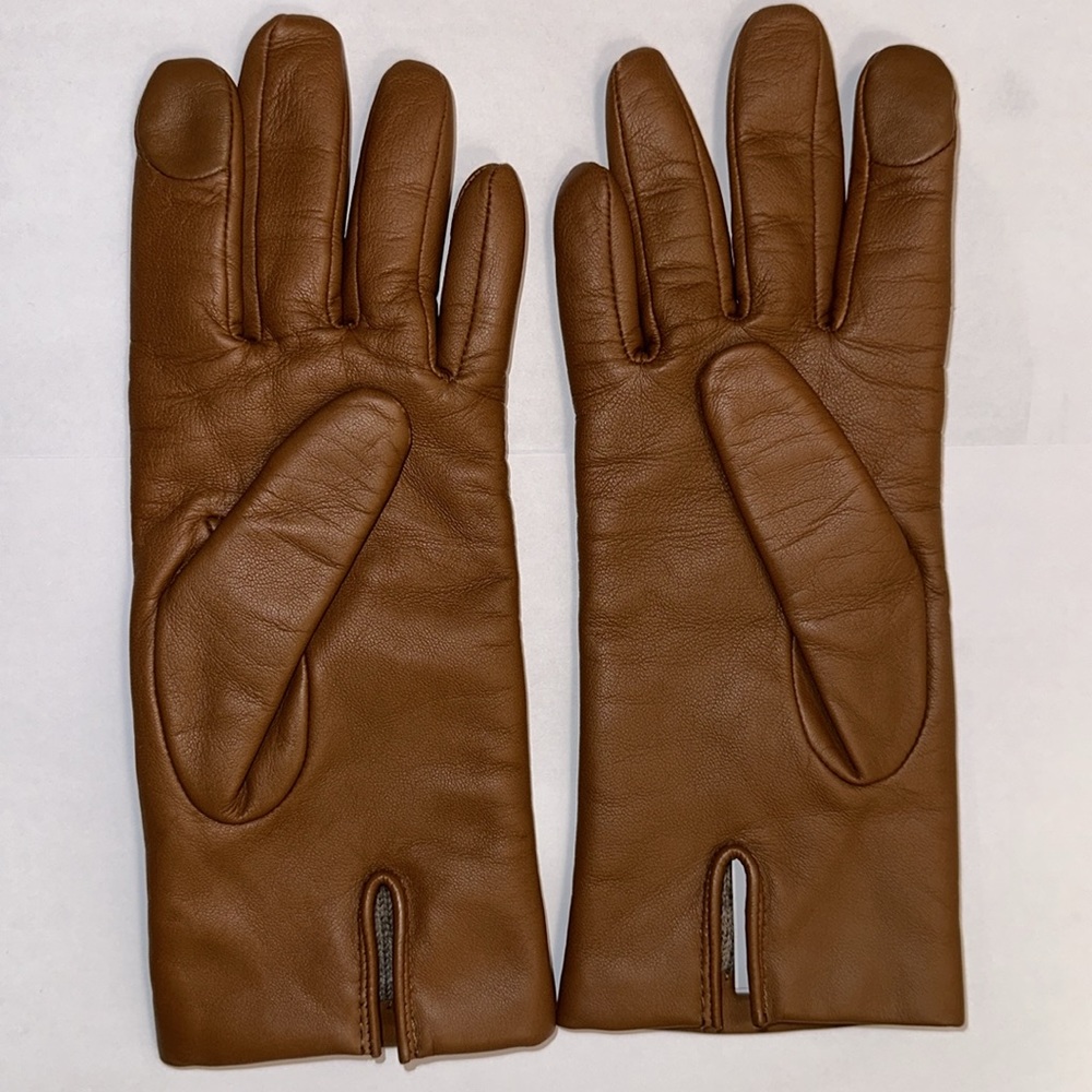 COACH Horse And Carriage Plaque Leather Tech Gloves - Picture 5 of 9